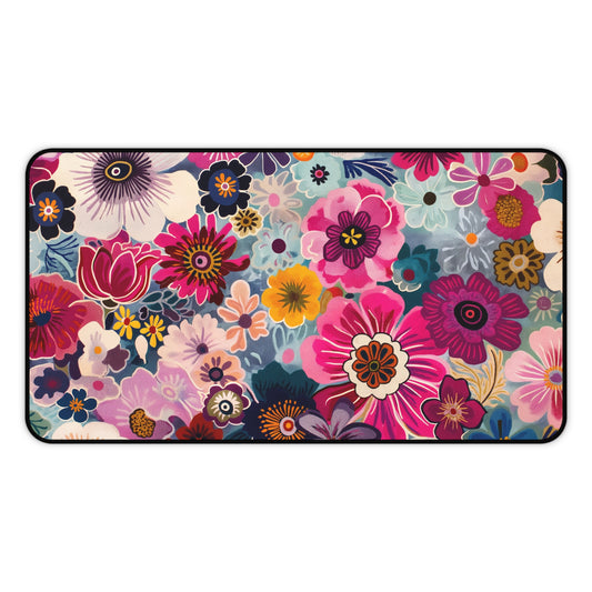 Gaming Desk Mat - Floral Fiesta