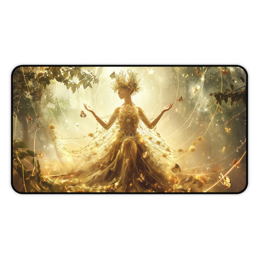 Gaming Desk Mat - Golden Enchantress