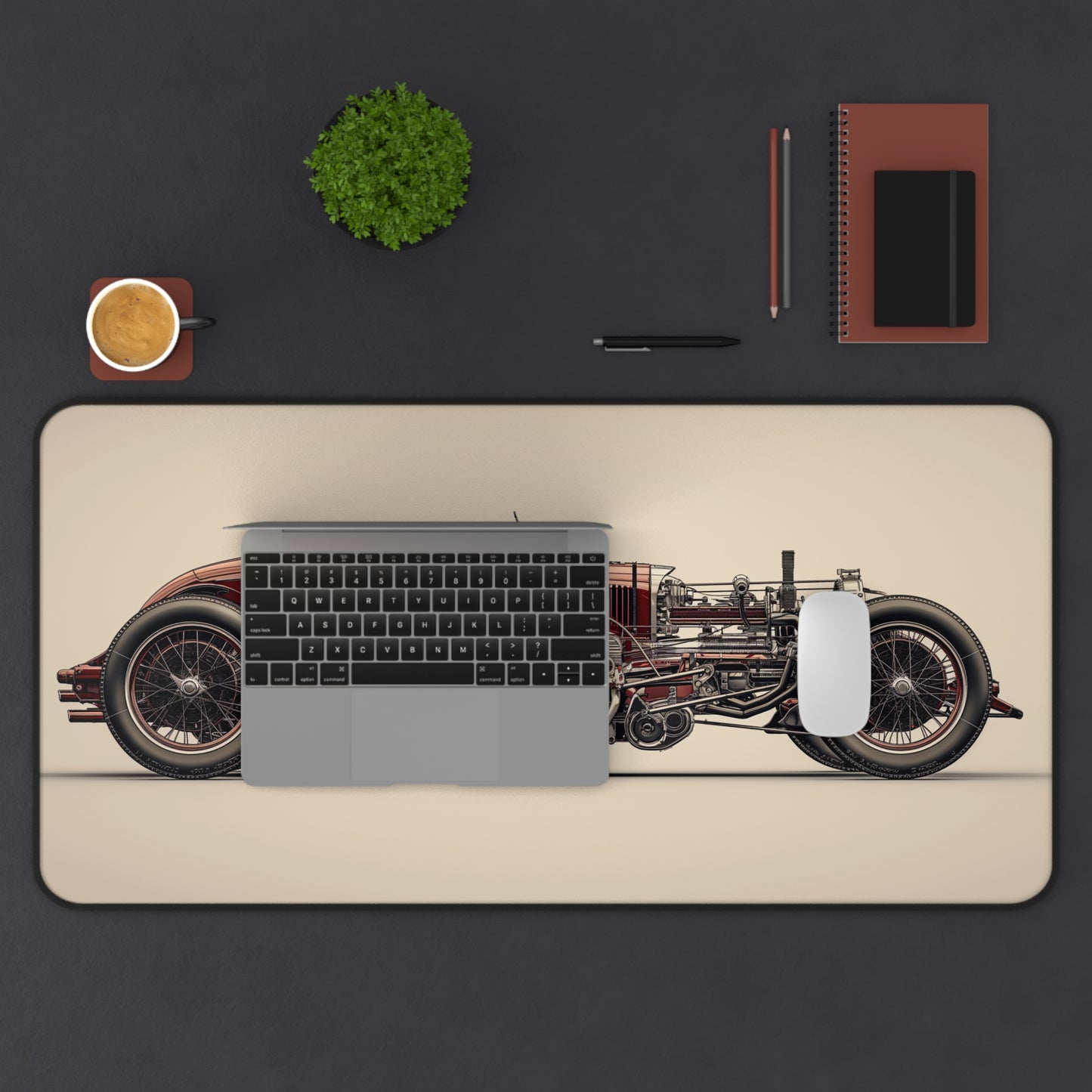 Gaming Desk Mat - Vintage Racing Machine