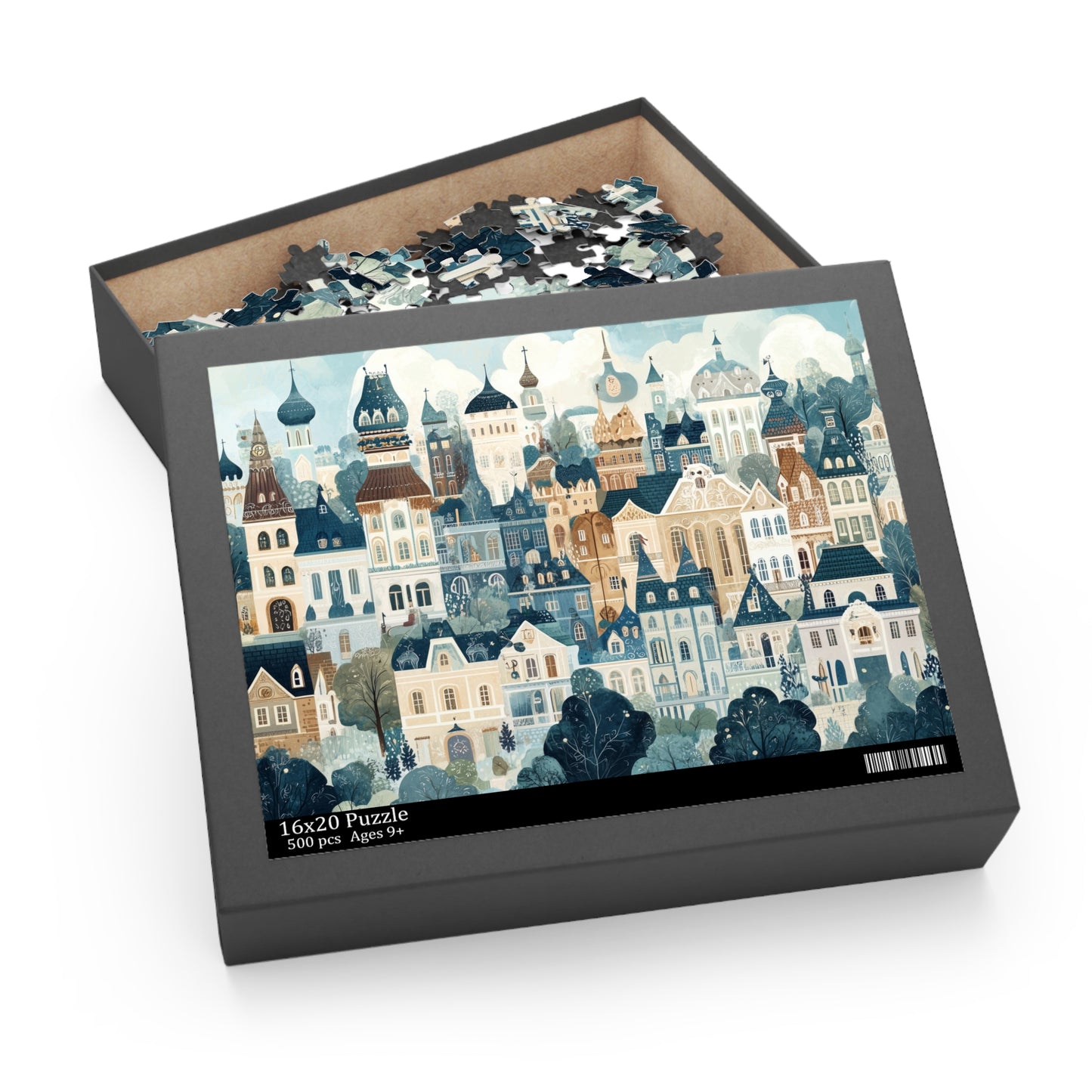 Whimsical Cityscape - Custom Jigsaw Puzzle (120, 252, 500-Piece)