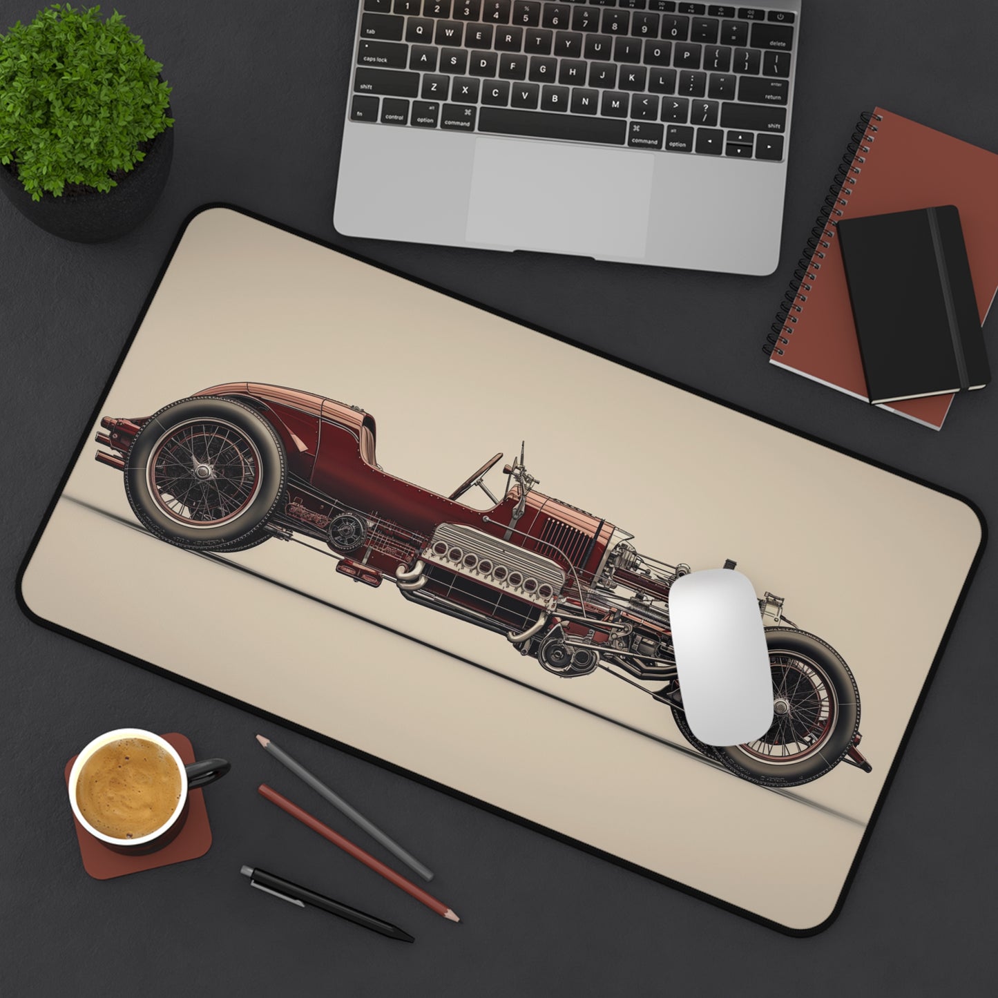 Gaming Desk Mat - Vintage Racing Machine