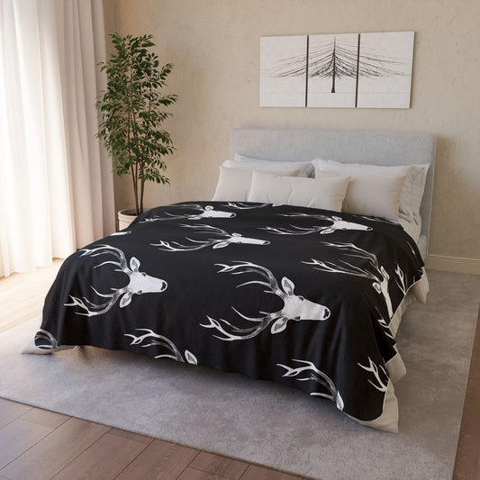 Sherpa Fleece Blanket:  Regal Stag Custom Throw