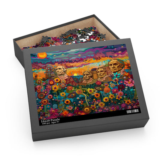 Mount Rushmore in Bloom - Puzzle (120, 252, 500-Piece)