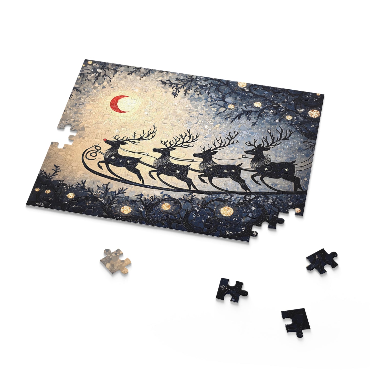 Starlit Sleigh - Custom Jigsaw Puzzle (120, 252, 500-Piece)