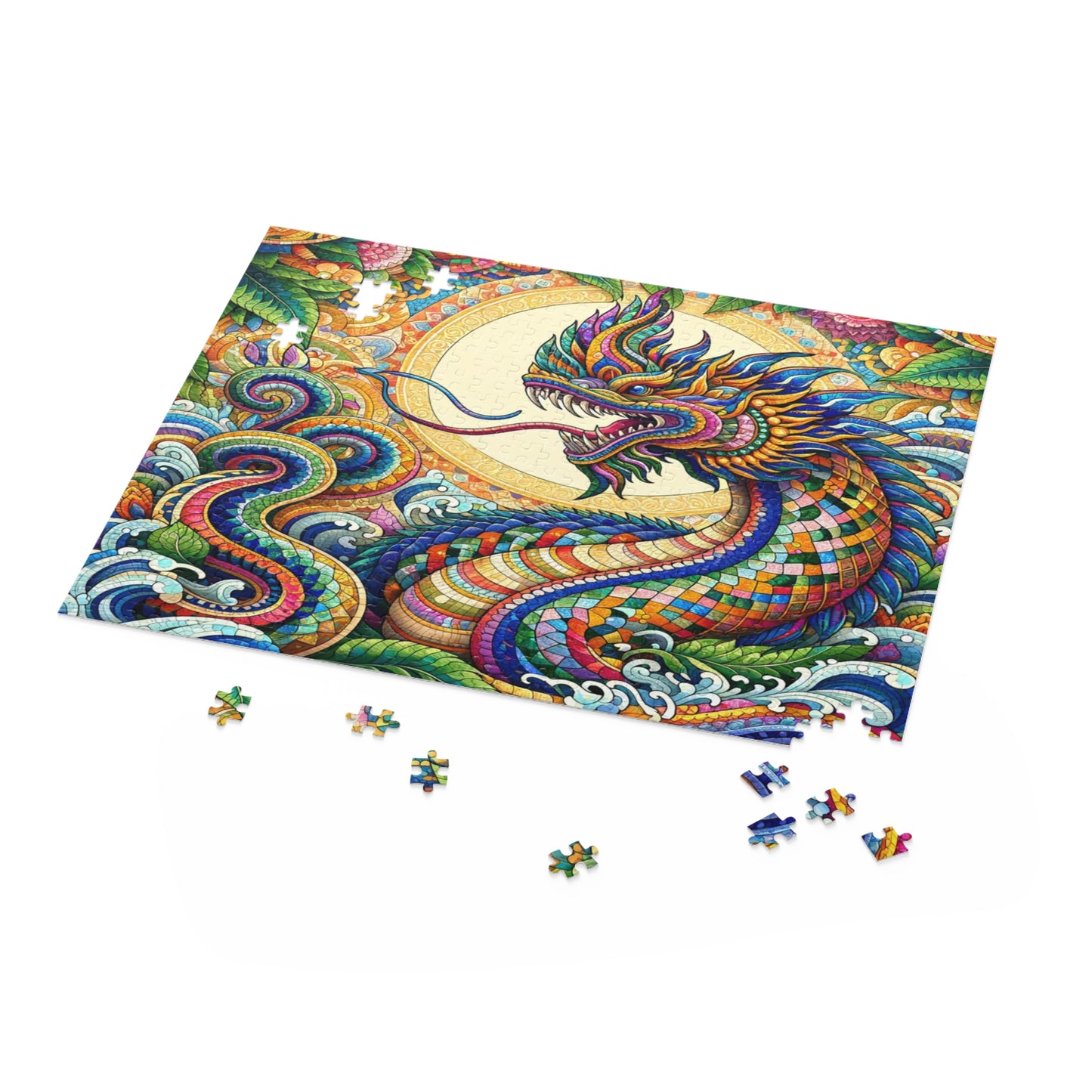 Naga's Realm: A Colorful Odyssey - Puzzle (120, 252, 500-Piece)