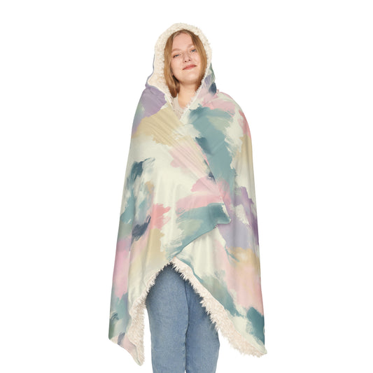 Hooded Snuggle Blanket: Sherpa or Fleece - Sweet Pastel