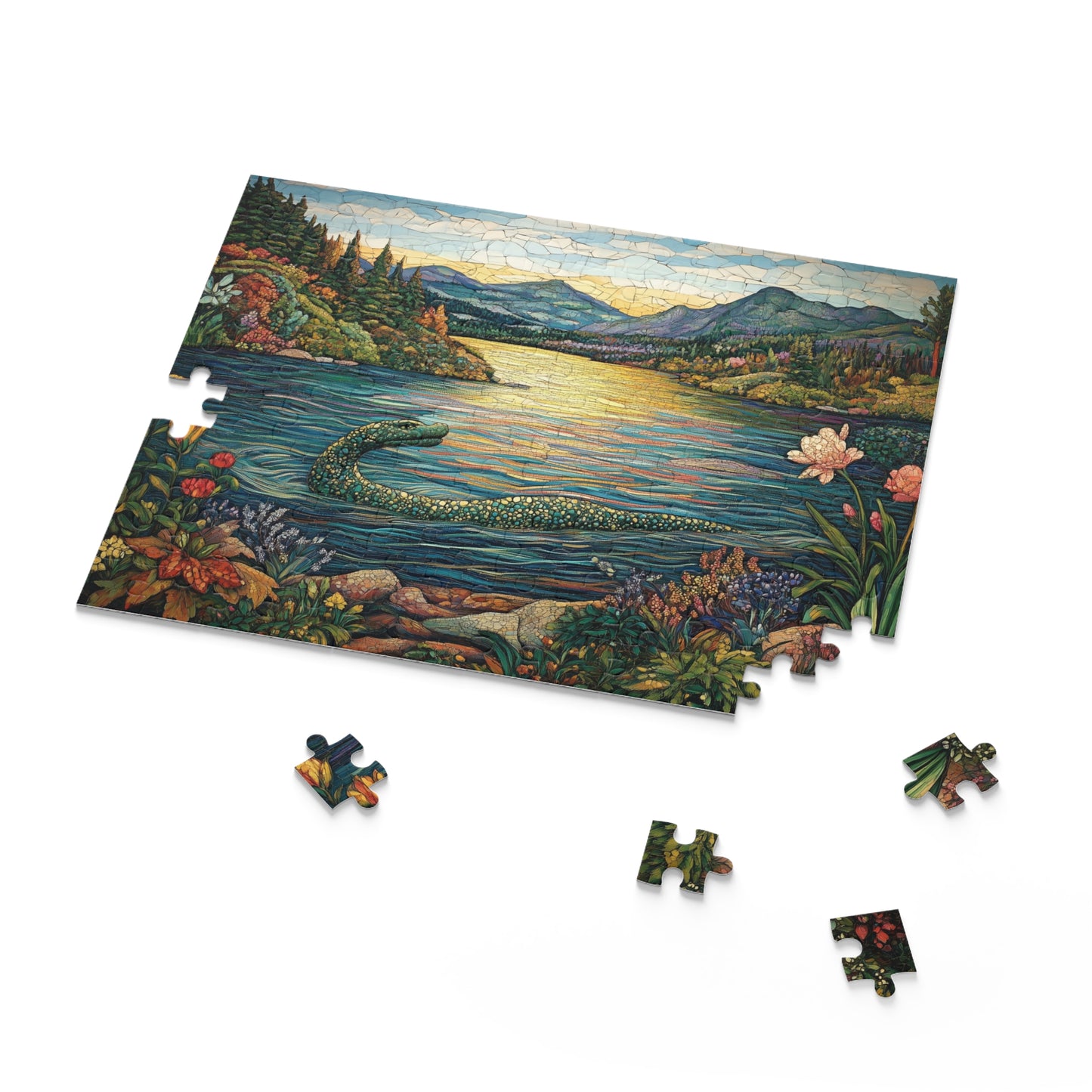 Mystery of Loch Ness Mosaic - Puzzle (120, 252, 500-Piece)