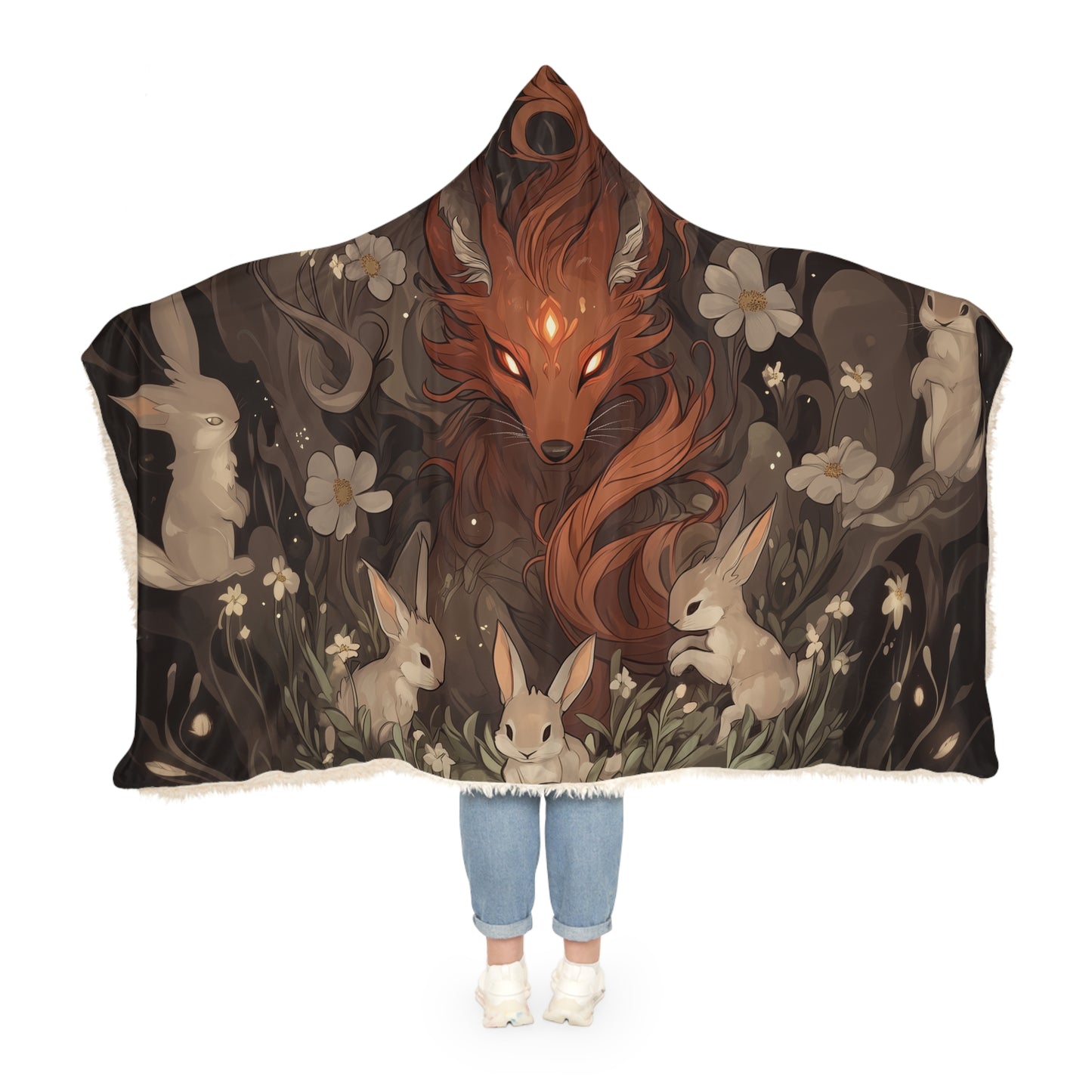 Hooded Snuggle Blanket: Sherpa or Fleece - Mystic Watcher