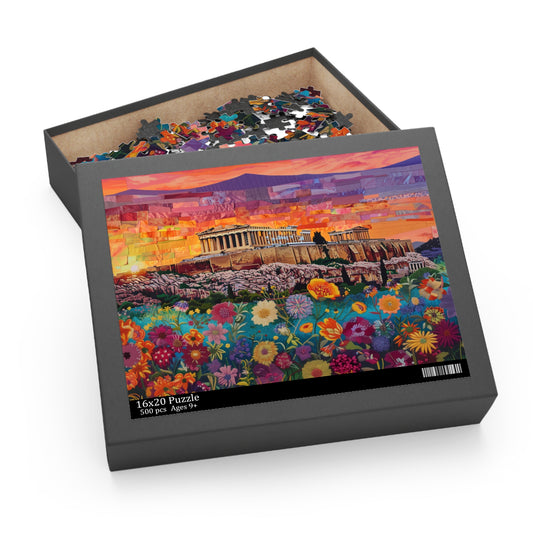 Sunset Over the Acropolis - Puzzle (120, 252, 500-Piece)
