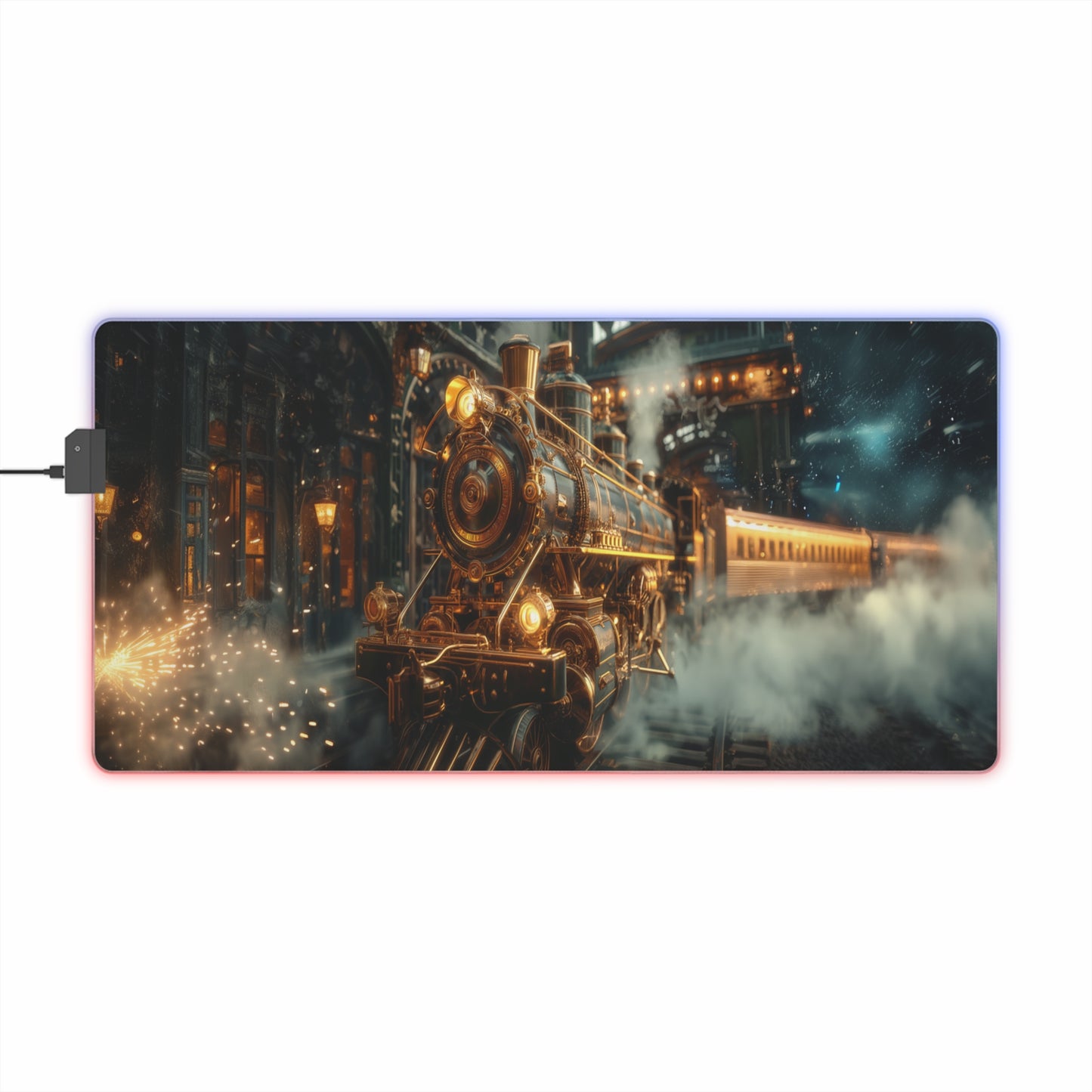 LED Gaming Mouse Pad - Steam-Powered Splendor
