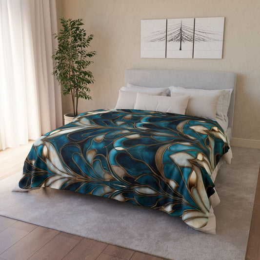 Sherpa Blanket: Gilded Elegance Custom Throw