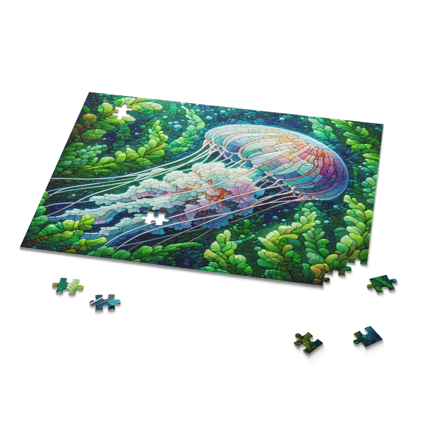 Translucent Jellyfish: Mosaic Underwater  - Puzzle (120, 252, 500-Piece)