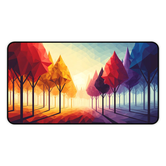 Gaming Desk Mat - Autumn's Geometric Harmony