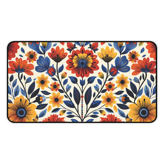 Gaming Desk Mat - Floral Symphony