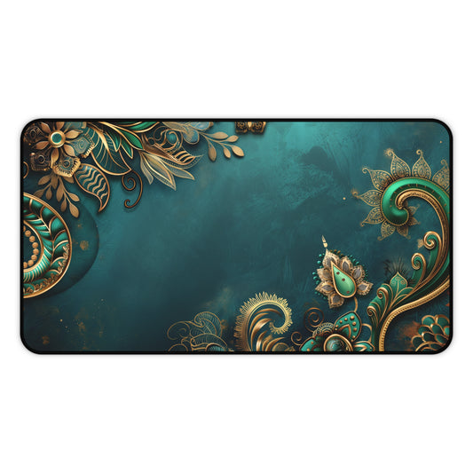 Gaming Desk Mat - Emerald Enchantment