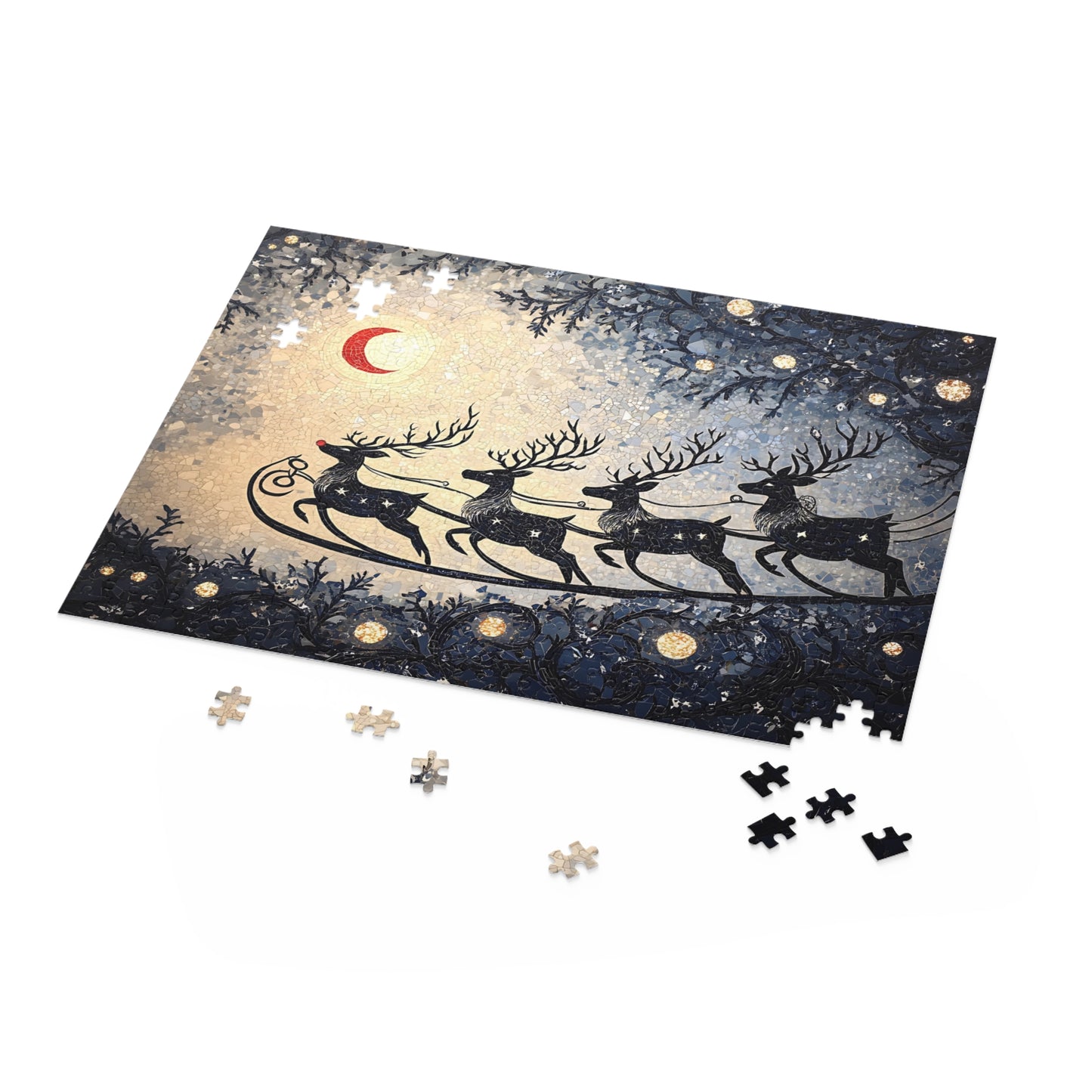 Starlit Sleigh - Custom Jigsaw Puzzle (120, 252, 500-Piece)