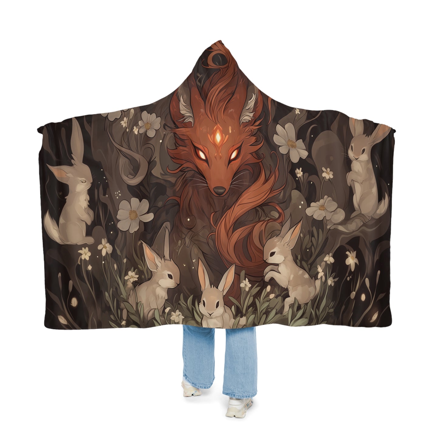 Hooded Snuggle Blanket: Sherpa or Fleece - Mystic Watcher