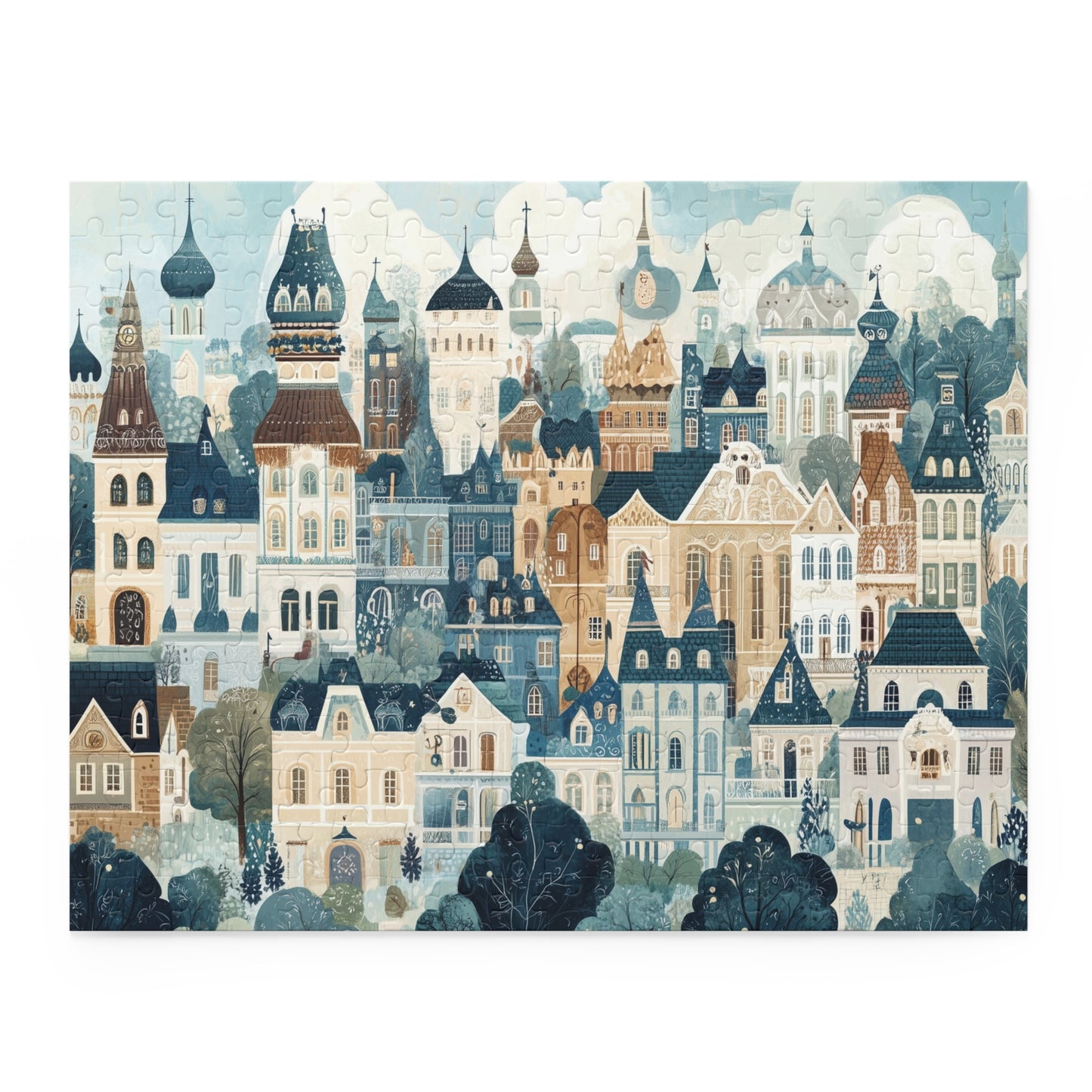 Whimsical Cityscape - Custom Jigsaw Puzzle (120, 252, 500-Piece)