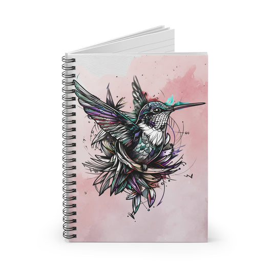 Spiral Notebook - Vibrant Flight: A Splash of Color in Motion