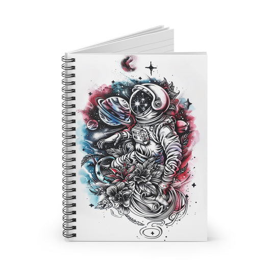 Spiral Notebook - Galactic Gardener: Cultivating Cosmos Amidst the Stars