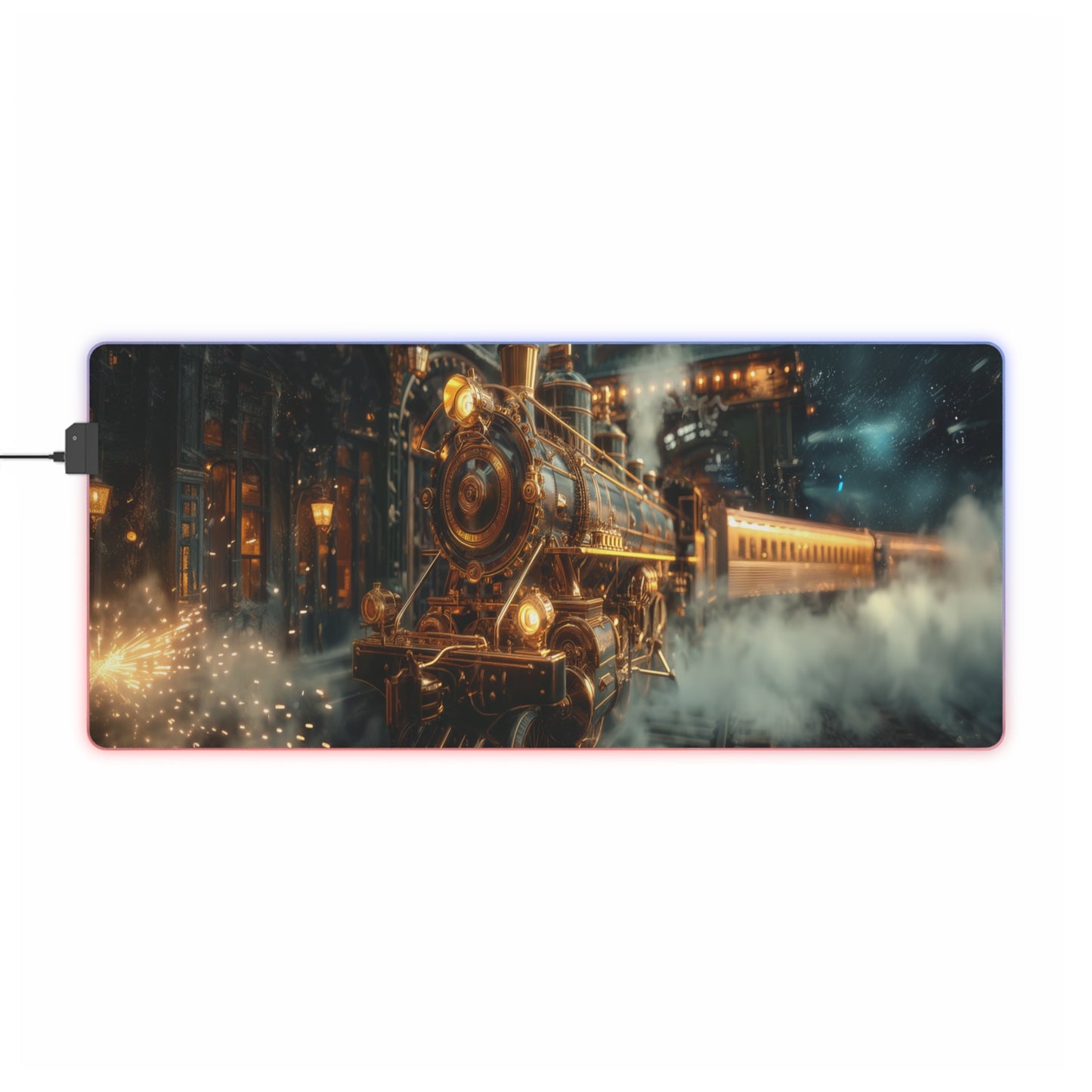 LED Gaming Mouse Pad - Steam-Powered Splendor