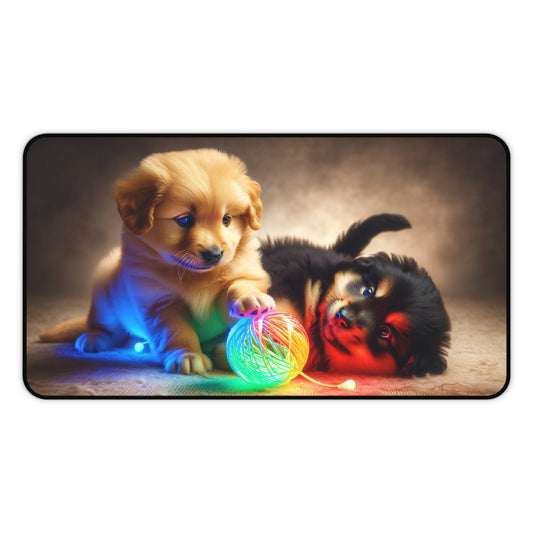Gaming Desk Mat - Puppy Playtime