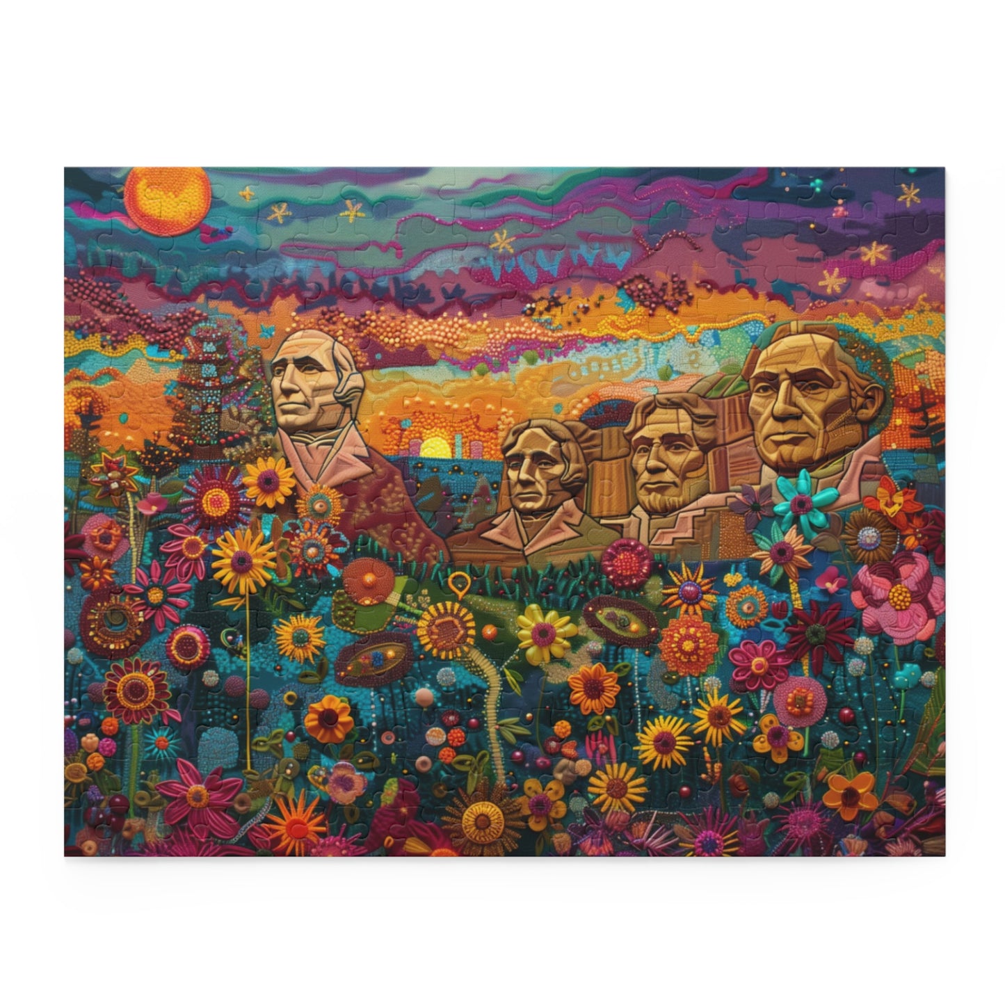 Mount Rushmore in Bloom - Puzzle (120, 252, 500-Piece)