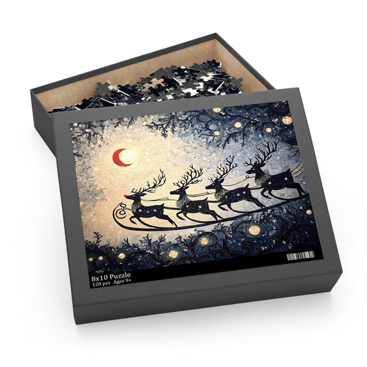 Starlit Sleigh - Custom Jigsaw Puzzle (120, 252, 500-Piece)