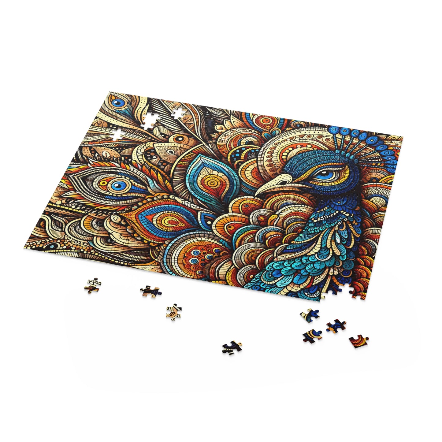 Zentangle Peacock Majesty - Puzzle (120, 252, 500-Piece)